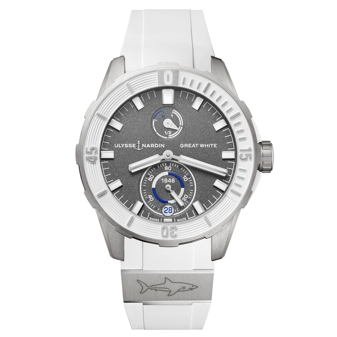 Ulysse Nardin Diver Chronometer Great White Limited Edition 1183-170LE-3/90-GW watch - Click Image to Close